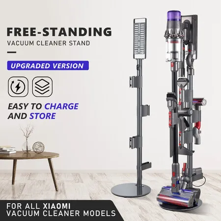 Freestanding Vacuum Stand Cordless Cleaner Storage Rack Holder Metal Organizer Accessories Organiser Bracket Compatible with Most Popular Models
