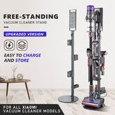 Freestanding Vacuum Stand Cordless Cleaner Storage Rack Holder Metal Organizer Accessories Organiser Bracket Compatible with Most Popular Models