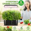 Hydroponics Growing System 8 Pods Indoor Herb Garden Kit Full Spectrum LED Grow Light Smart Water Pump Tank Planter Plant Germination