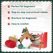 Christmas Crochet Kit for Beginners, Crochet Starter Kit  Tutorials, Crochet Kits for Adults and Kids, DIY Craft Supplies, Christmas Gnome Decoration