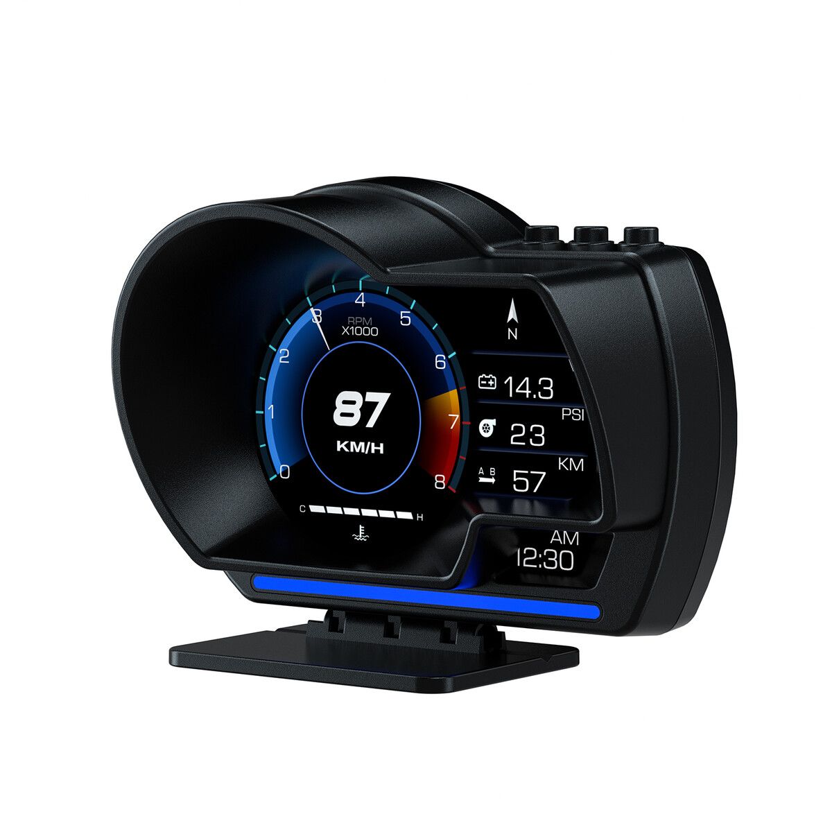 Car HUD Head Up Display P6,OBD+GPS Smart Gauge,Works Great for Most Cars