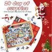 Advent Calendar 2023 Christmas Jigsaw Puzzles,24 Box 1008 Pieces Christmas Puzzle Countdown Calendar,Ideal Christmas Toys for Holiday Home Decor,Xmas Gifts for Kids Teens Adults