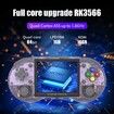 RG353PS (Transparent Purple) Retro Handheld Game Console , Single Linux System RK3566 Chip 3.5 Inch IPS Screen 128G TF Card Preinstalled 4519 Games