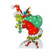 LED Lights Grinch Stealing Christmas Glowing Outdoor Yard Stakes Ornaments Festive Garden Holiday Display Bright Decor Fun