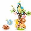 Flowers and Parrot Building Set 1162 Pcs Icons Cute Bird Succulent Botanical Collection Set Nice Gift for Blocks Lover
