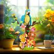 Flowers and Parrot Building Set 1162 Pcs Icons Cute Bird Succulent Botanical Collection Set Nice Gift for Blocks Lover