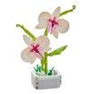 Building Block Flower Bouquet Building Sets DIY Creative Potting Building Blocks Flowers Artificial Flower Toy Gifts(Butterfly Orchid)