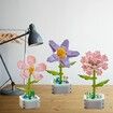 Building Block Flower Bouquet Building Sets DIY Creative Potting Building Blocks Flowers Artificial Flower Toy Gifts(Azaleas)