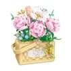 1277 Pcs Mini Flower Bouquet Basket Building Blocks Model Set Flower Bonsai Plant Collection Construction Building Bricks Toy Home Decor (Rose)