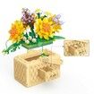 1295 Pcs Mini Flower Bouquet Basket Building Blocks Model Set Flower Bonsai Plant Collection Construction Building Bricks Toy Home Decor (Sunflower)