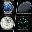 Men's Automatic Watch  Large Face Self Winding Stainless Steel Watch Luminous Men Mechanical Watch Waterproof Male Christmas Father Boyfriend husband Gifts