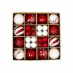 Ball Ornaments Set Shatterproof Christmas Tree Decor Decorative Set, for Home Holiday Wedding Party Xmas Hanging Decorations - Red/White.