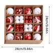 Ball Ornaments Set Shatterproof Christmas Tree Decor Decorative Set, for Home Holiday Wedding Party Xmas Hanging Decorations - Red/White.