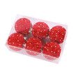 6 Pcs 8cm Christmas Tree Ball Ornaments Glitter Sequin Foam Ornaments Hanging Christmas Ball Decorations for Xmas Wedding Party Holiday Decor (Red)