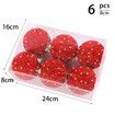 6 Pcs 8cm Christmas Tree Ball Ornaments Glitter Sequin Foam Ornaments Hanging Christmas Ball Decorations for Xmas Wedding Party Holiday Decor (Red)