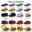 Christmas Advent Calendar,24 Days Countdown,24 Mini Alloys Inertia Cars Police Racing Construction Vehicles Fire Trucks Boys Kids Party Gifts