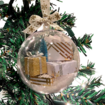 3pcs x 9cm Christmas Clear Tree Ball Home/Office Hanging Ornament Funny Christmas Decorations Wedding Party, Xmas, Thanksgiving Holiday Home Office Decor