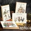 12Pcs Christmas Countdown Gift Card Set, Unique And Interesting Christmas Card In Separate Envelope