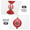 14pcs Christmas Candy Cane Ornaments Candy Xmas Tree Hanging Decors Ornament Combination Accessories Christmas Boots Gift Box