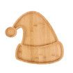 2Pcs Wooden Tray Cartoon Christmas Hat Shape Wooden Storage Plate Wooden Food Serving Plate Sushi Plate