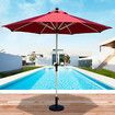 2.7m 8 Arm Parasol Canopy Cover Waterproof Awning Sun Shade Shelter Outdoor Garden PatioBlack