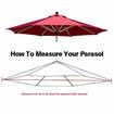 2.7m 8 Arm Parasol Canopy Cover Waterproof Awning Sun Shade Shelter Outdoor Garden PatioBlack