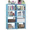 Double Row Bookshelf Simple Floor Shelf Children's Bookcase Student Bookcase Multi-Layer Reinforced Storage Cabinet #1 Blue