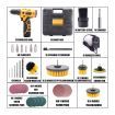 MasterSpec 12V Cordless Drill Driver Screwdriver Accessories w/ 30Pcs Drill Brush