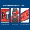 12V Cordless Rotary Tool Speed 5000-25000rpm With 12V Cordless Angle Grinder,12V 2.0Ah Lithium-Ion Battery&14.4V /0.4A charger