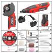 12V Cordless Rotary Tool W/12V Cordless Angle Grinder & Lithium Battery