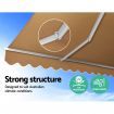 Instahut Retractable Folding Arm Awning Motorised Sunshade 4Mx3M Beige