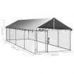 Outdoor Dog Kennel with Roof 600x200x150 cm