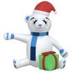 Christmas Inflatable Teddy Bear LED 240 cm