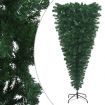 Upside-down Artificial Christmas Tree with LEDs 120 cm Green