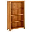 4-Tier Bookcase 70x22x110 cm Solid Oak Wood