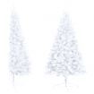 Artificial Half Christmas Tree with LED&Stand White 210 cm PVC