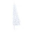 Artificial Half Christmas Tree with LED&Stand White 210 cm PVC