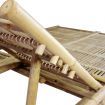 2-Person Sun Lounger with Cushions Bamboo