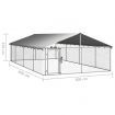 Outdoor Dog Kennel with Roof 600x300x150 cm