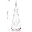 Christmas Cone Tree Warm White 732 LEDs 160x500 cm