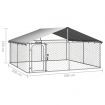 Outdoor Dog Kennel with Roof 300x300x150 cm