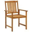 Garden Chairs with Cushions 4 pcs Solid Acacia Wood