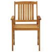 Garden Chairs with Cushions 4 pcs Solid Acacia Wood