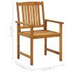 Garden Chairs with Cushions 4 pcs Solid Acacia Wood