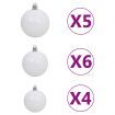 Upside-down Artificial Christmas Tree with LEDs&Ball Set 150 cm