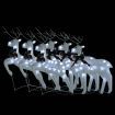 Christmas Reindeers 6 pcs White 120 LEDs