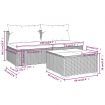 3 Piece Garden Lounge Set with Cushions Poly Rattan Grey