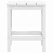 Garden Adirondack Chair with Footstool & Table HDPE White