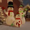 Inflatable Snowman Family with LEDs 500 cm