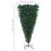 Upside-down Artificial Christmas Tree with LEDs 150 cm Green